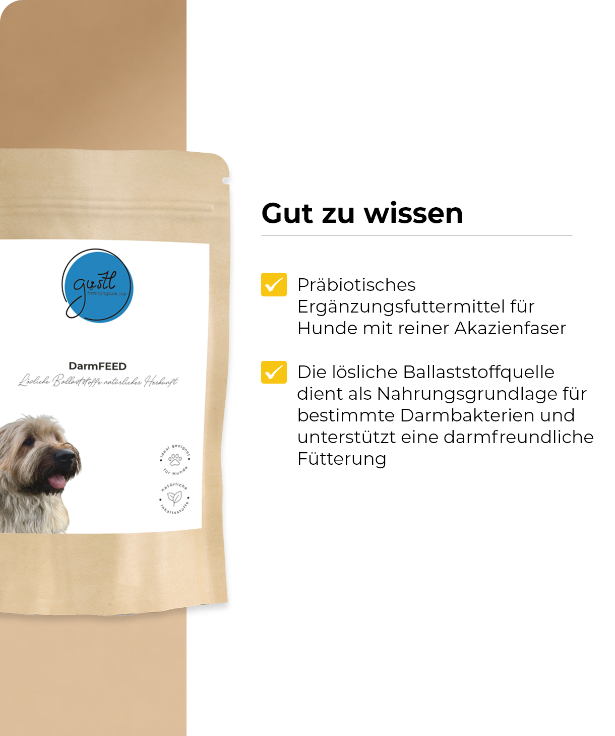 GUSTL DarmFeed – Präbiotisches Ergänzungsfuttermittel für Hunde