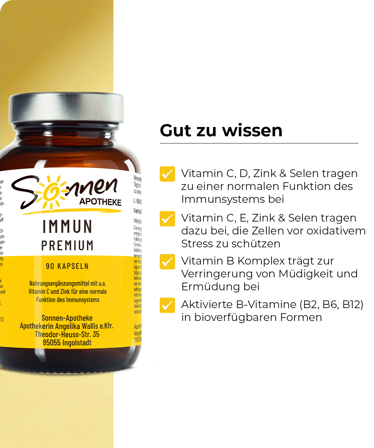 Sonnen Apotheke Immun Premium Kapseln – Immunsystem Vitamine