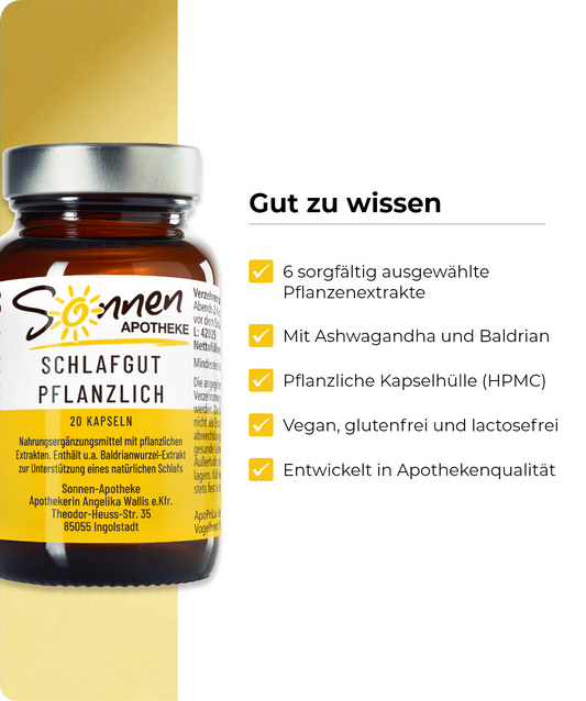 Sonnen Apotheke Schlafgut Pflanzlich Kapseln