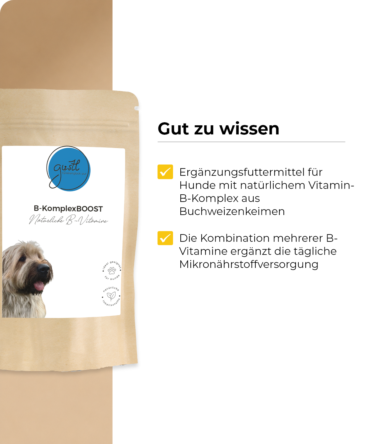 GUSTL B-KomplexBoost – Ergänzungsfuttermittel für Hunde